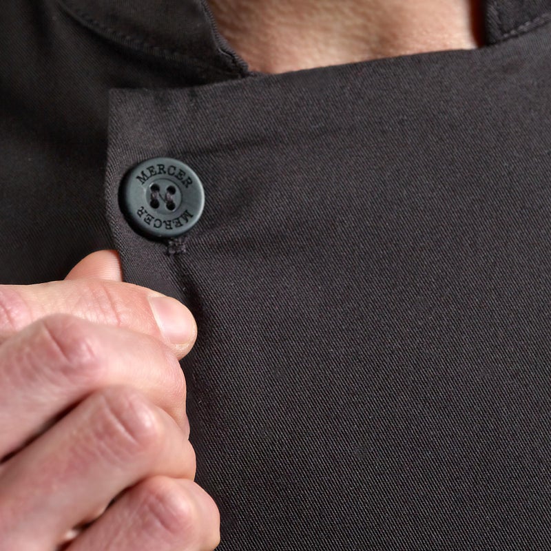 Mercer Culinary M60010BK1X Millennia Men's Cook Jacket with Traditional Buttons, X-Large, Black - Image 5